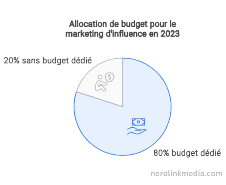 allocation a l'influencer marketing en 2023 par les entreprise qui ont deja essaye le marketing d'influence