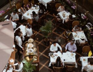 people in restaurant