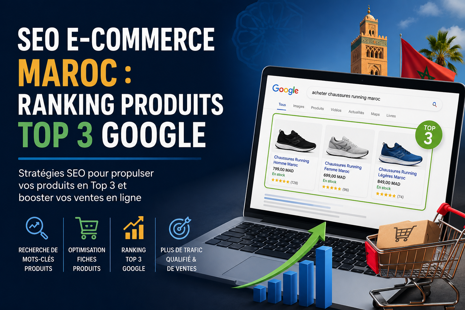 SEO E-commerce Maroc : Ranking Produits Top 3 Google