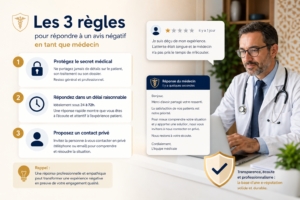 Règles de réponse aux avis négatifs pour un médecin au Maroc